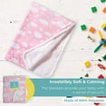 thumbnail image 4 of Spasilk Velboa Fleece Blanket With Thick Stitch Trim Accessory for Crib and Stroller, Pink Clouds, 4 of 5