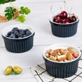 thumbnail image 6 of Cibeat Ramekins Bowls, 8oz Ceramic Dipping Sauce Bowls, Oven Safe, 8 Pack Porcelain Ramekins for Baking Souffle, Creme Brulee - Blue, 6 of 6