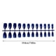 thumbnail image 5 of Qarigey 24 Piezas Uñas Postizas DIY Estilo Simple Azul Real, 5 of 5
