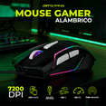 thumbnail image 3 of Mouse Gaming DXT GAMING Grip RGB 7200 DPI Sensor Optico 6 Botones Programables 13 Modos de Retroiluminacion Alambrico USB Negro MGDXT046BK, 3 of 6