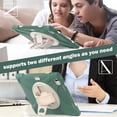 thumbnail image 4 of Funda para iPad Pro 11 2025 / 2024, Silicona Anti-caída + Capa Protectora de PC con Asa, Correa para el Hombro, Funda Protectora Resistente a Golpes y Tres Pruebas para Tablet, Verde, 4 of 6