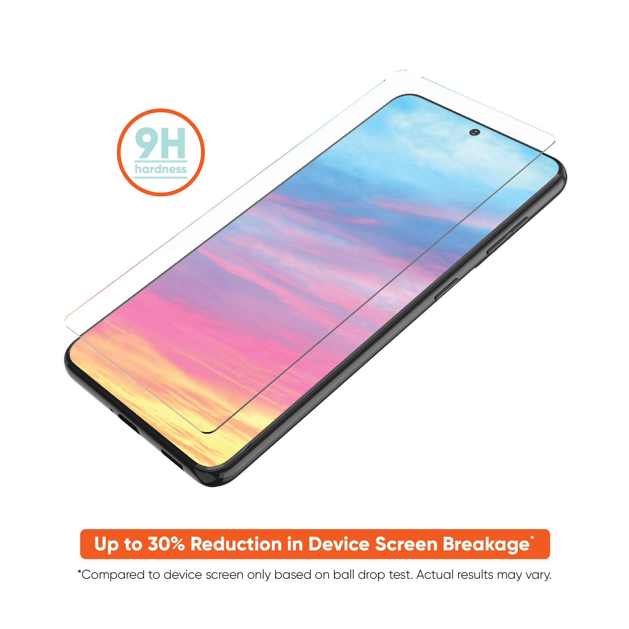onn. Glass Screen Protector for Samsung Galaxy S21 5G