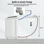 Costway 13lbs Portable Semi-Automatic Twin Tub Wash Machine W/ Built-In Drain Pump Black