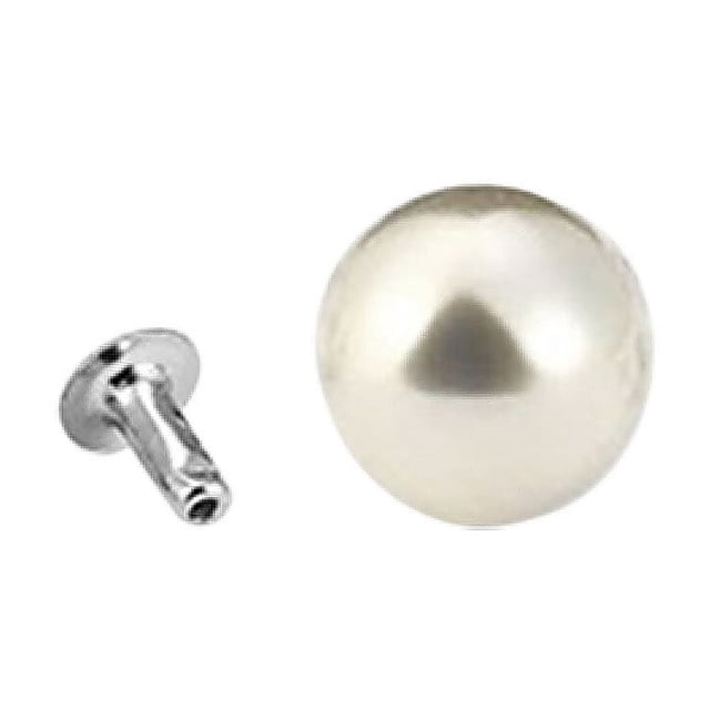 kurtrusly Plastic Artificial Pearl Rivet Half Hole Handicraft Studs Buttons DIY Crafts Spikes Decor, 6mm