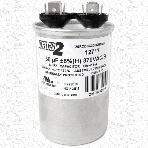 Motor Run Capacitor Round 30 uf MFD 370 Volt VAC 12717