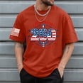 thumbnail image 2 of mgoYE 250th Anniversary USA Polo Shirt American Anniversary 250th Independence Day T-Shirt Men's Fashion Casual Printed Round Neck Short Sleeve T Shirt USA Flag 4th of July T-Shirt(Red,L), 2 of 5