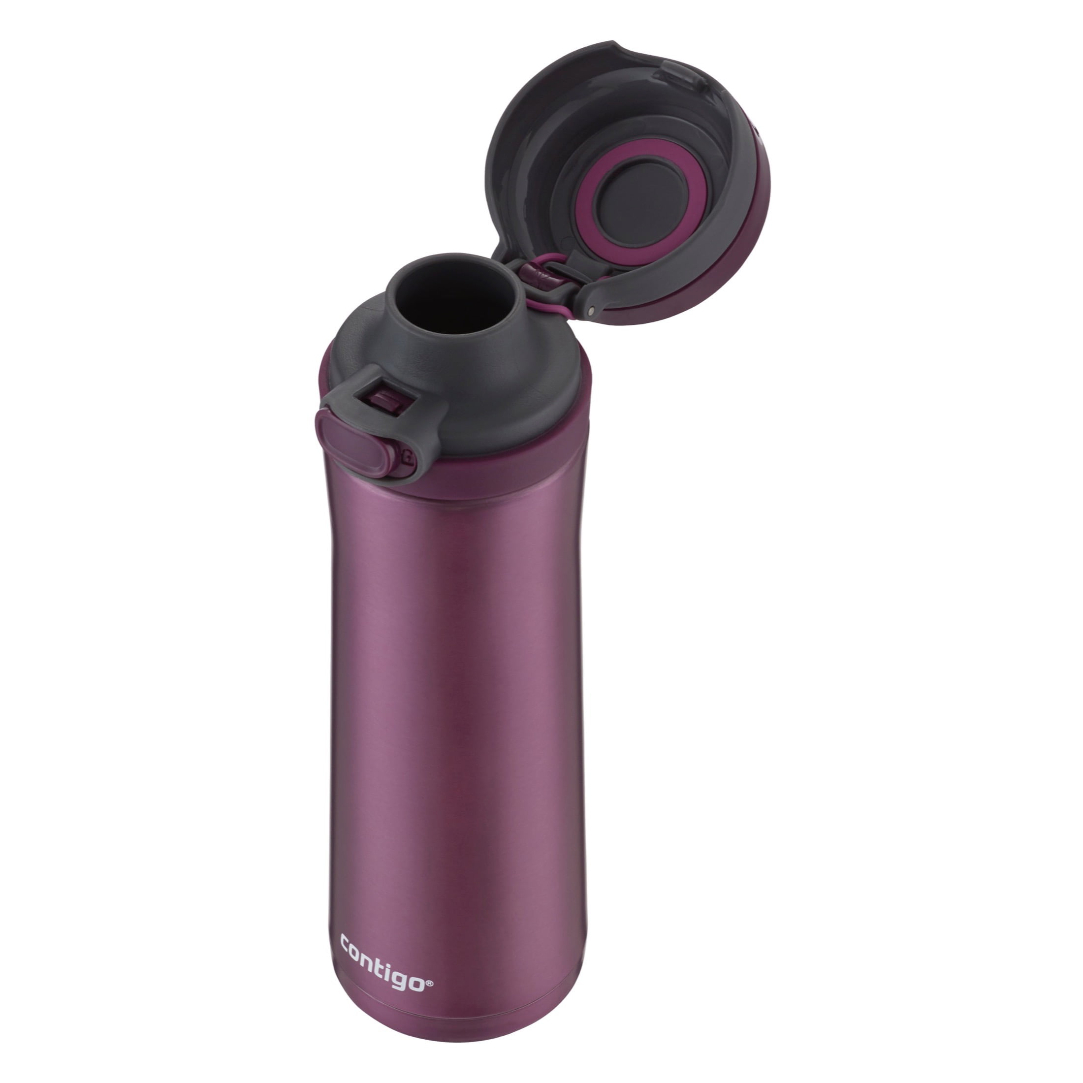 Contigo 20 oz. Purity Glass Water Bottle with Tethered Lid - Radiant Orchid  