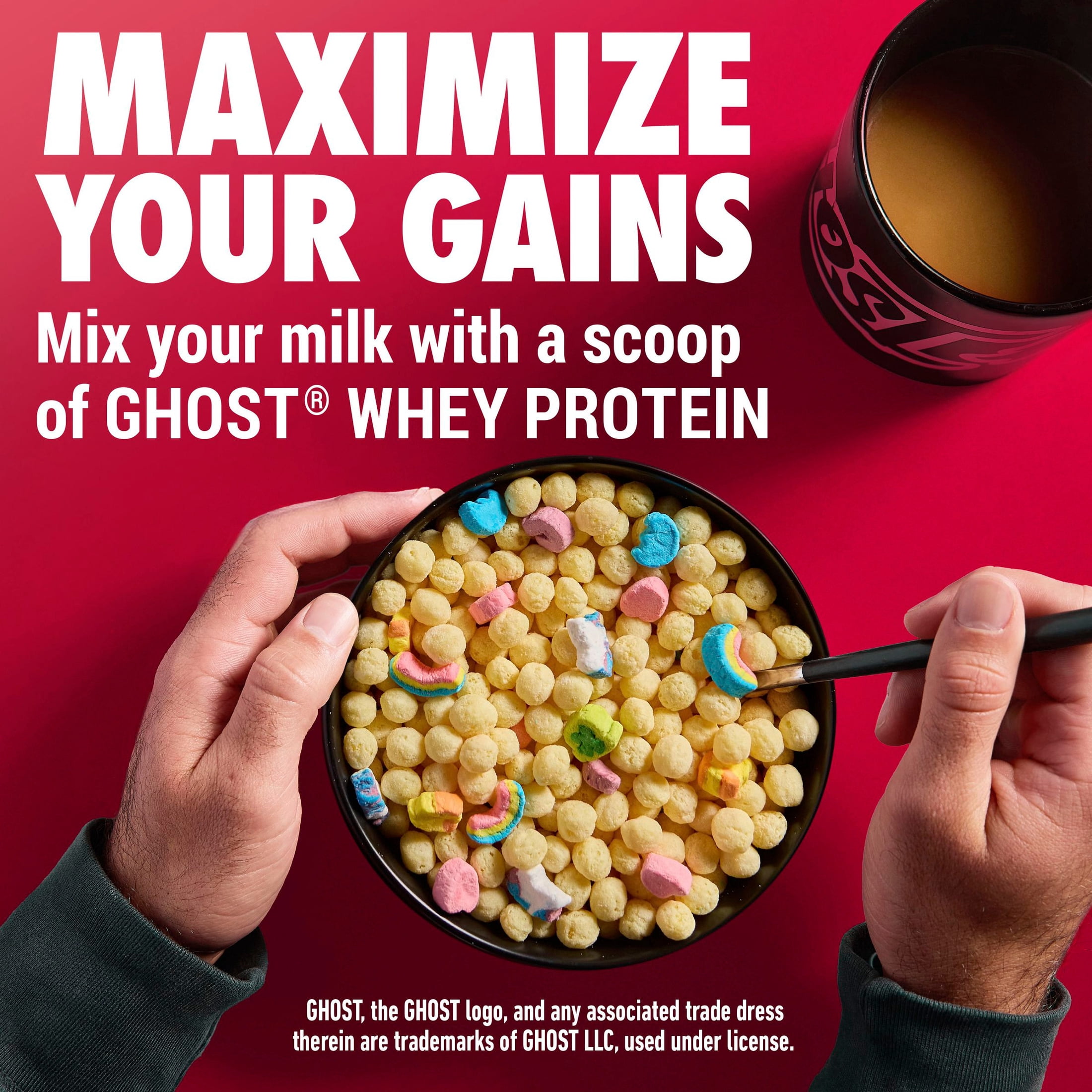 GHOST PROTEIN CEREAL, LUCKY CHARMS Flavor, 17G Protein, 9.4 oz