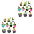 thumbnail image 4 of QualitChoice 10pcs Fork Fruit Lunch Sandwich Set Strawberry Avocado Pear Blueberry Forks Animal Santa Claus Sticker Safe 2Set, 4 of 6