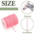 thumbnail image 3 of 54.68 Yards 2mm Hollow Pipe Tubing Rubber Cord with 1mm Hole Soft Jewelry Cord Cover Memory Wire for DIY Necklaces Bangle Bracelet Knitting Stitch Holder Substitutes,light coral, 3 of 7