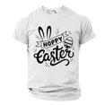 thumbnail image 4 of Camisa Casual de Cuello de la Tripulación de la Impresión de Pascua de Manga Corta de Verano Top Ligero de Poliéster para los Hombres, Camiseta de Manga Corta para el Uso Diario de Primavera Verano, 4 of 9