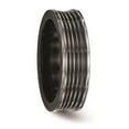 thumbnail image 5 of Edward Mirell Black Ti Polished Grooved Concave Ring, 5 of 8