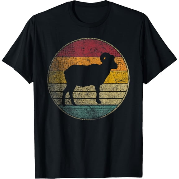 Big Horn Sheep Ram Goat Vintage Retro Style Distressed T-Shirt
