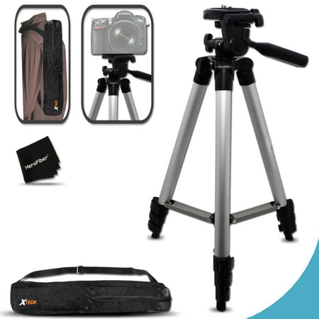 Durable Pro Series 60” Full size Tripod with 3 way Pan-Head, Bubble level indicator, 3 Section Aluminum alloy lock for Canon EOS Rebel T6i, T5i, T4i, T3i, T2i, 70D, T5, T3, EOS M, SL1, DSLR