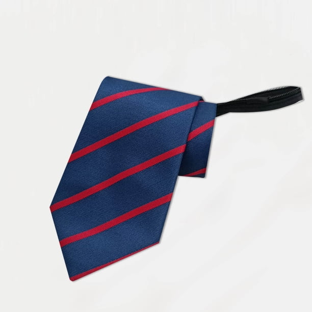 Camisa de vestir de negocios de moda para hombre de 8 cm, corbata de poliéster lisa con cremallera y lazo. Corbata de poliéster para hombre.