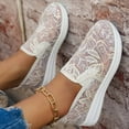 thumbnail image 2 of Dakaela Women's Slip on Shoes Sequin Breathable Running Walking Flats Summer Casual Nurse Work Shoe, 2 of 5
