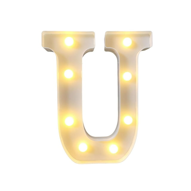 Illuminated LED Alphabet Letter Light Decorative Marquee Lamp for Birthday Party Wedding Children's Room Home Bar Wall Battery Operated