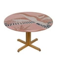 thumbnail image 3 of PIKWEEK Blush Pink Bird Swan Chinoiserie Asian Inspired Waterproof Resistant Fabric Round Tablecloth White, 3 of 8