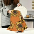 thumbnail image 6 of GZHJMY Sunflowers Vintage Style Kitchen Towels Set of 4 Dishcloths Hand Towels Tea Towels Ultra Absorbent for Cleaning Washing Drying Dishes Tableware 28'' x 18'', 6 of 7