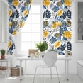 thumbnail image 5 of Fsddascl Tropical Leaf Blackout Curtains for Bedroom/Living Room, Thermal Insulated Kitchen Curtains, Orange Blue Palm Plants Summer Pastoral Grommet Darkening Window Treatment Drapes 52"x63"x2, 5 of 6