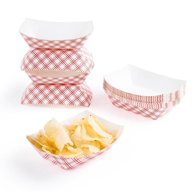 Bandeja desechable de papel para alimentos Super Z Outlet, paquete de 50