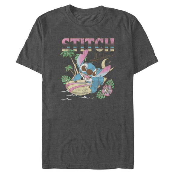 Mens Lilo & Stitch Surfing Stitch T Shirt