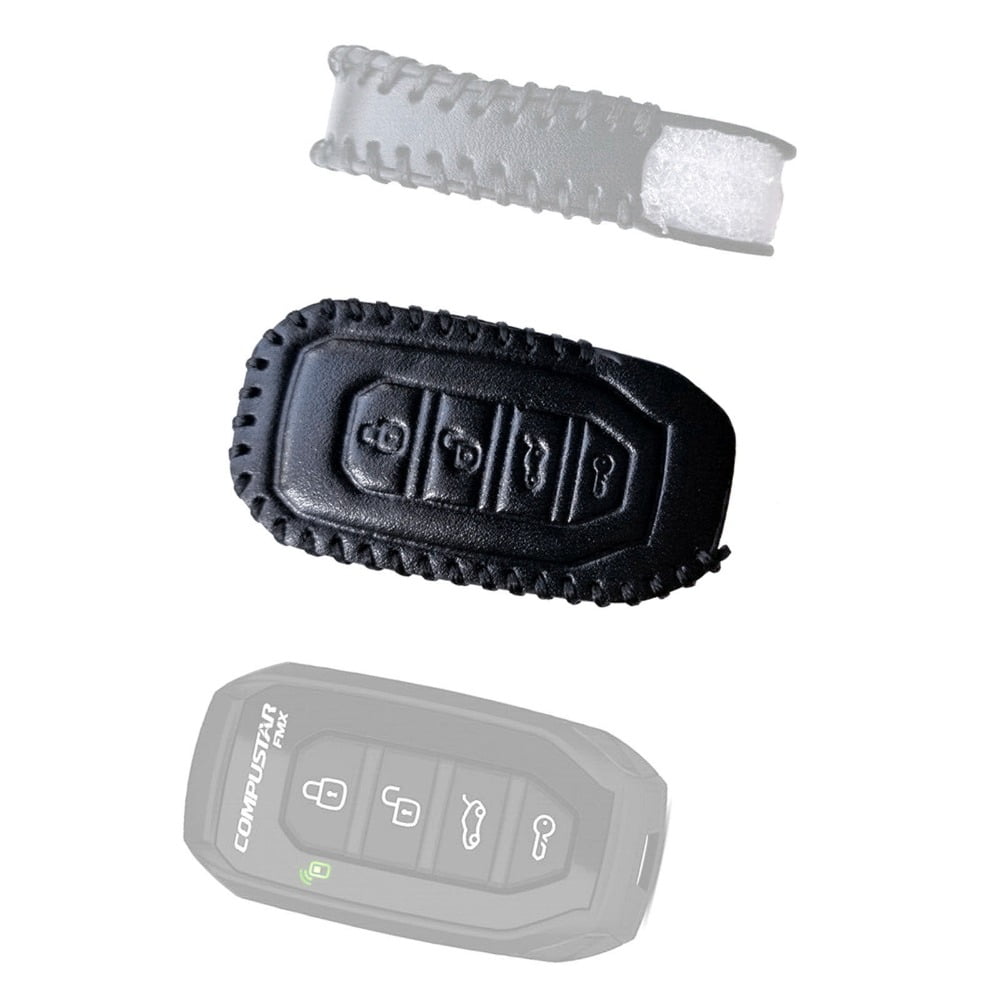Protective Leather Remote Key Fob Cover for Compustar Prime G15 1-Way Remote Control