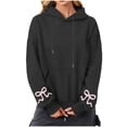 thumbnail image 3 of Admvng Hoodies for Women Casual Christmas Printed Round Neck Long Sleeved Loose Hooded Sweatshirts, Size S-2XL, 3 of 3
