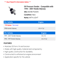 thumbnail image 2 of Oil Pressure Sender - Compatible with 1995 - 2007 Honda Odyssey - Beck Arnley, 2 of 2
