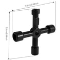 thumbnail image 2 of Txkrhwa 4 in 1 Utilities Key, 4 Way Gas Meter Water Utility Cross Key, 4 Pack Plumbing Key, Triangle Square Wrench Repair Tool, Stopcock Key for Electric Water Gas Meter Box Cupboard Cabinet Opening, 2 of 11