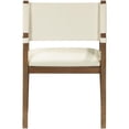 thumbnail image 2 of Bowery Hill Contemporary Cream Vegan Leather Dining Arm Chair, 2 of 9