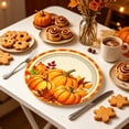 thumbnail image 6 of WWC 24 Pcs Fall Tableware Set, Pumpkin Disposable Paper Plates, Thanksgiving Decor for Party Gatherings Supplies, 6 of 6