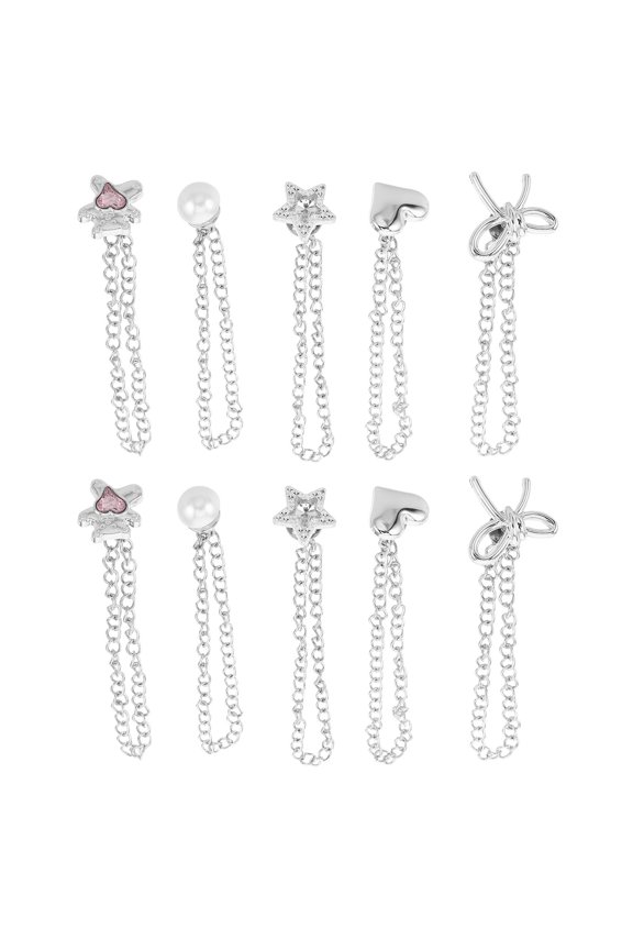 5 Pairs Plated Pant Clips Invisible Hem Fixers for Jeans, Wide Leg Pants, Trouser Management and Adjustment