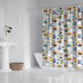 thumbnail image 2 of Cartoon Construction Vehicles Houses Shower Curtain 84"x72" ,Bathroom Decorative Shower Curtains Set with 12 Hooks,Modern Waterproof Washable Shower Curtain, 2 of 6