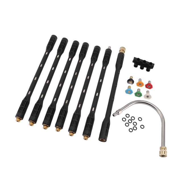 Lanza De Lavado A Presión De Acero Inoxidable, Varillas De Extensión Para Limpieza De Canalones, Conector Eficiente A Prueba De Herrumbre De 1/4 De Pulgada, Resistente Para