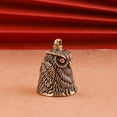 thumbnail image 4 of Owl Metal Bells Carving Crafts Good Luck Ornament for Handmade Keychain Pendant Windchimes Doorbell Home Decors Gift, 4 of 9
