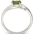 thumbnail image 2 of Sterling Silver Lime Green Oval Cz Ring (Size 6) Made In Thailand qr4360-6, 2 of 5