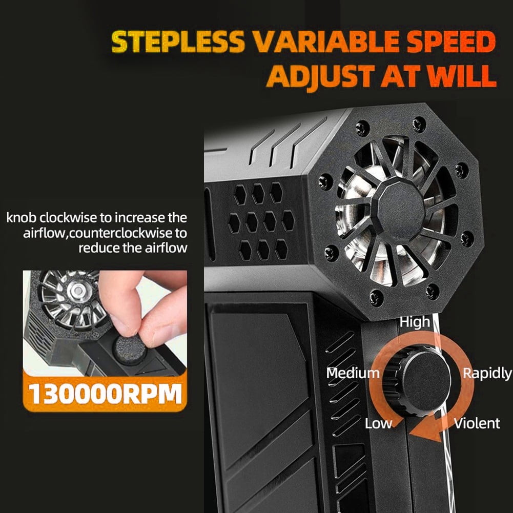 Mini Electric Air Blower Duster Cleaner Tool 140000RPM 52m/s Powerful Airflow Quiet Operation Long-Lasting Battery B