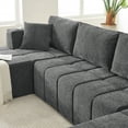 thumbnail image 6 of Leumius 132" U Shaped Sectional Sofa,Chenille Boneless Couch, Modern 4-Seat Upholstered Cloud Couch Sectional with Deep Seat and Cup Holders for Living Room,No Assembly Required,Dark Gray, 6 of 12