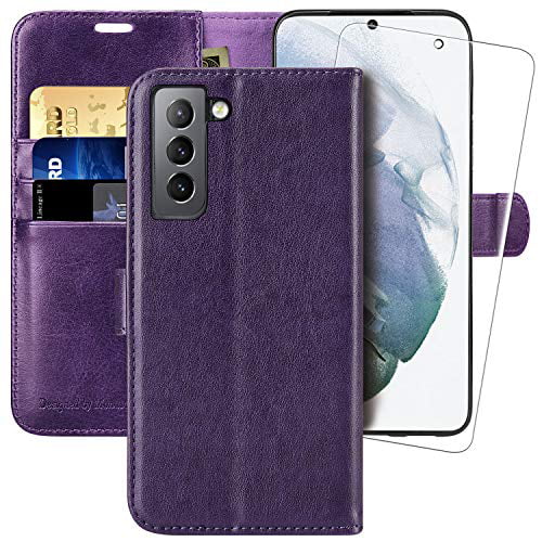 RFID Blocking MONASAY Wallet Case for iPhone 13 Pro Max 5G,6.7-inch Flip Folio Leather Cell Phone Cover with Credit Card Holder Glass Screen Protector Included