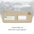 thumbnail image 2 of Left & Right Sun Visor For Toyota Highlander 2004-2007, Driver & Passenger Side Sunvisor Replace 74320-48260-A0-Copilot-right-beige, 2 of 5