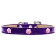 thumbnail image 1 of Bright Pink Rose Widget Dog Collar Purple Ice Cream Size 20, 1 of 2
