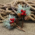 thumbnail image 3 of 20 Pcs Pics de Pin Artificiels, Tiges de Baies Rouges avec Flocons de Neige Houx Floqué Mini Branches de Pin Artificiel pour Décorations d'Arbre de Noël Bricolage Décoration Maison, 3 of 6