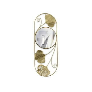 Antique Large Ring Sculpture Wall Mirror in Clean Gold Finish with Streamline  Curves 20.25 inches W X 20 inches H Bailey Street Home 208-Bel-4614811 