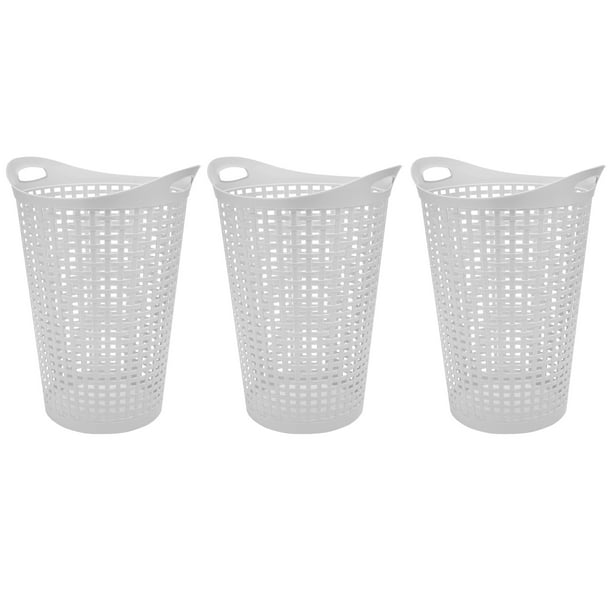 Flexible Round Wicker Hamper 3pk White Com Flexible Round Wicker Hamper 3pk White, Round White Wicker Hamper
