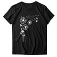 thumbnail image 2 of Zunfeo Casual Tops for Women Short Sleeve Floral T Shirts Cozy Crew Neck Summer Tops Valentine's Day Gift Black S, 2 of 4