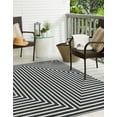 thumbnail image 2 of Unique Loom Outdoor Modern Collection Area Rug - Achromatic (10' Square Black and White), 2 of 9