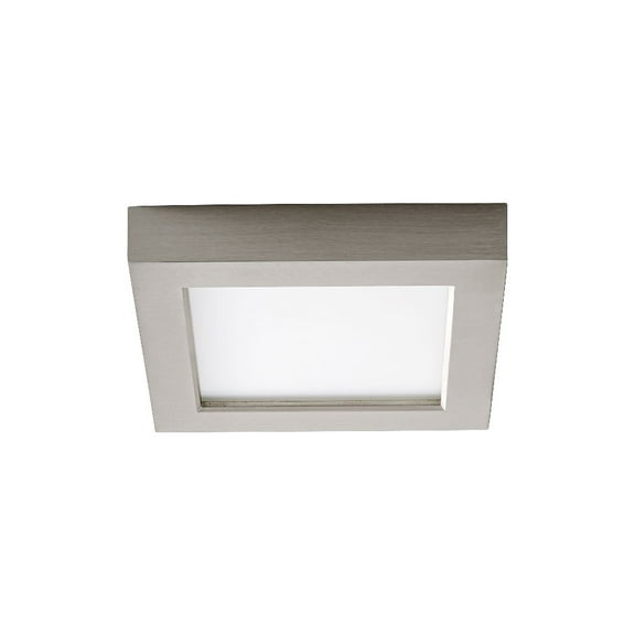 5 inch 10.5W 1 Led Square Flush Mount-Satin Nickel Finish Bailey Street Home 766-Bel-4236054