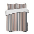 thumbnail image 2 of Quilts Queen Size, Red Blue Striped Soft Comforter Bedding Set for Bed, Boho Vintage Abstract Colorful Striped Lightweight Quilted Bedspread with Pillow Cover(2 Pieces) for All Season, 90x96 Inch, 2 of 6
