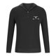 thumbnail image 4 of Blusa y camisa de manga larga con cuello alto para hombre, color liso, con cremallera, cuello alto, cubrecabezas, tejido elástico, estilo suéter, poliéster., 4 of 6